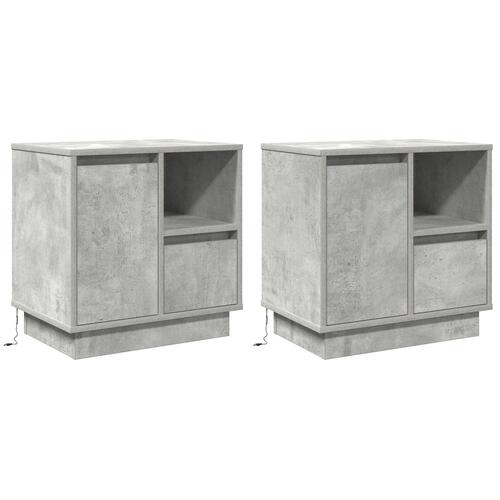 Beton grå Beton Standard Sengebord Rektangulær Modern