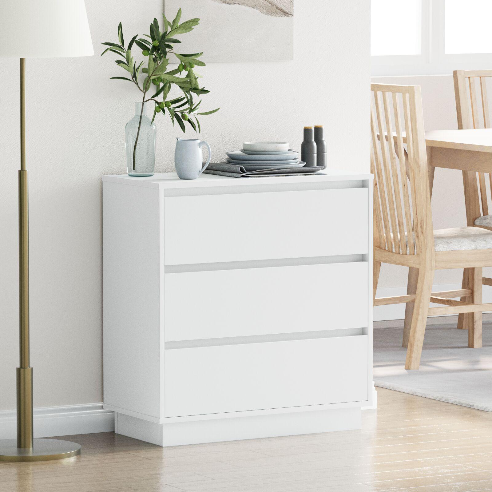 Natskab med skuffe med Hvid 71 x 34.5 x 75 cm Konstrueret træ