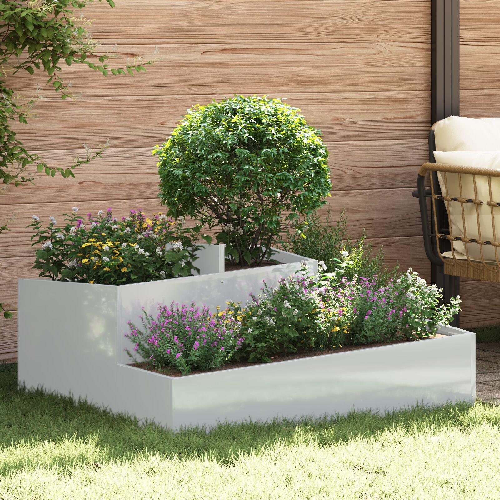 Pots & Planters Galvaniseret Metal Medium til stor Potteplanter