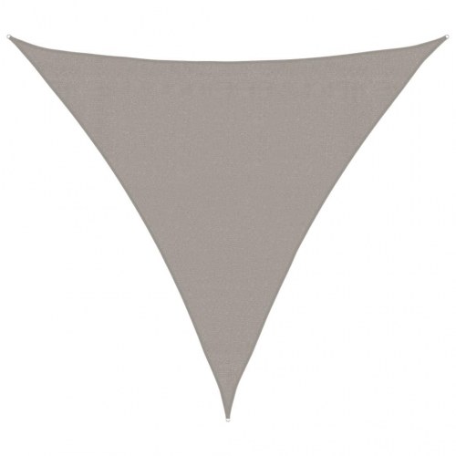 Solsejl trekant 3×3×3 m - HDPE 160 g/m², lysegrå