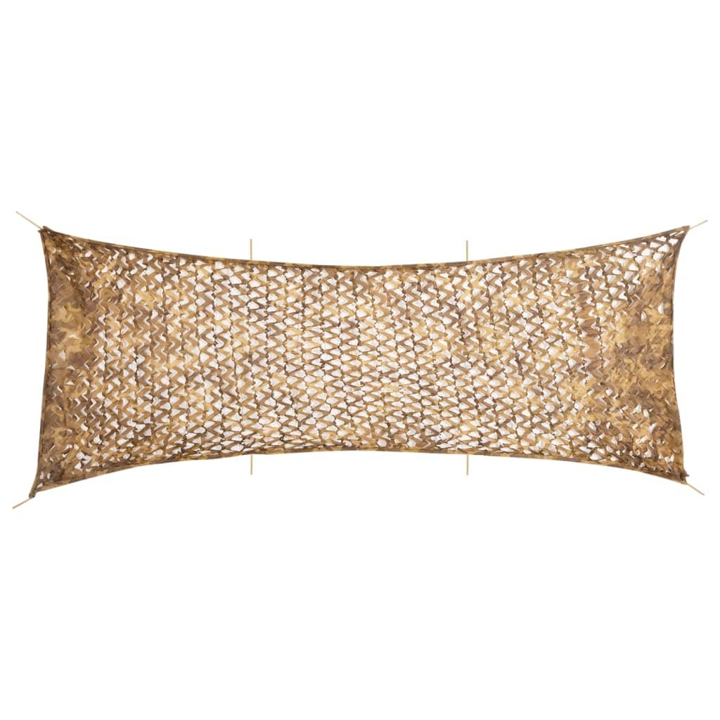 Camouflagenet 623 × 203 cm med opbevaringspose - sandfarvet