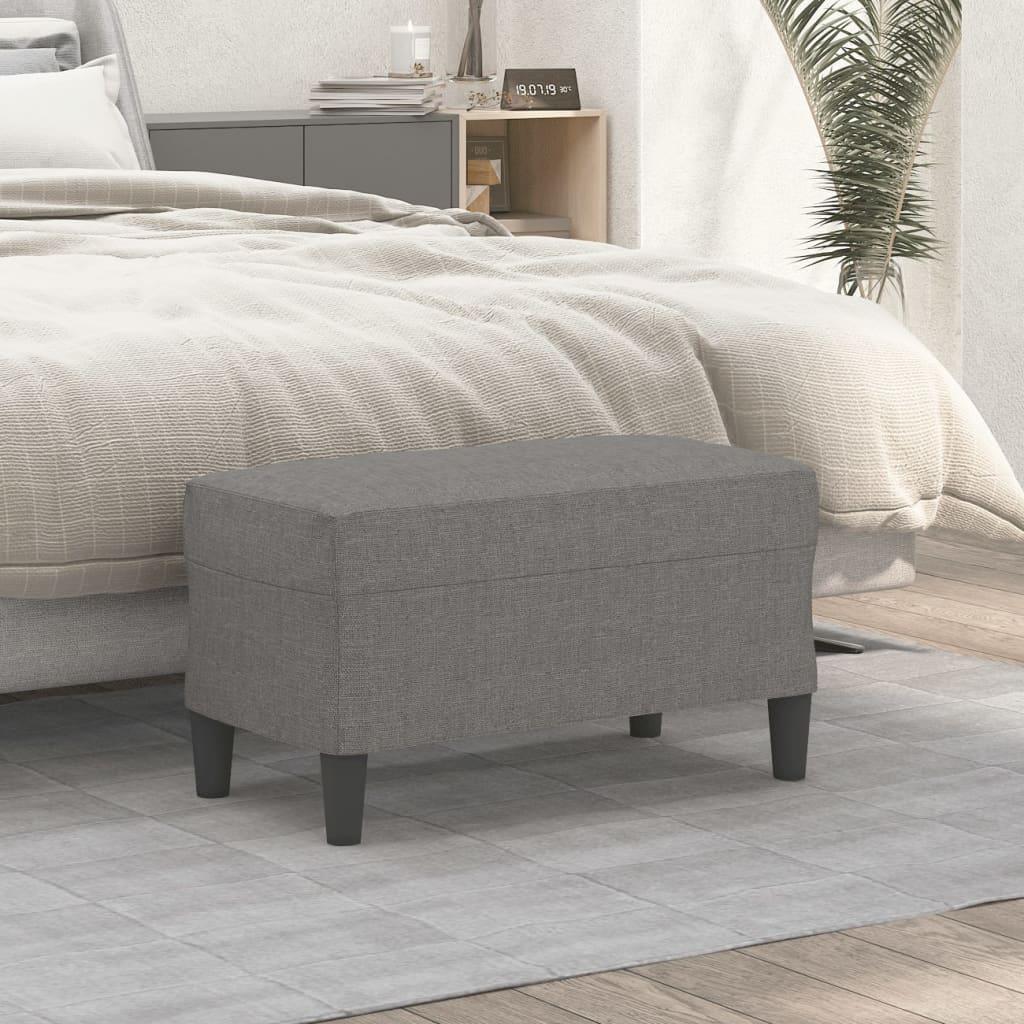 Bænk 70x35x41 Cm Og 100x35x41 Cm Stof - Mørkegrå / 70 x 35 x 41 cm
