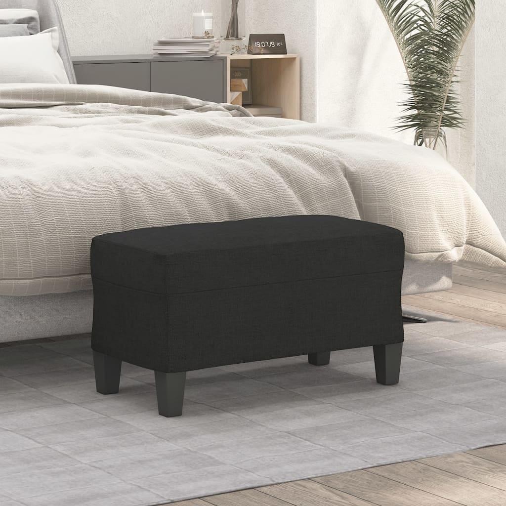 Bænk 70x35x41 Cm Og 100x35x41 Cm Stof - Sort / 70 x 35 x 41 cm