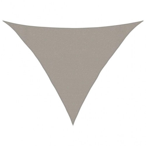 Solsejl 3 x 3 x 4,2 m - trekantet HDPE 160 g/m², lysegrå