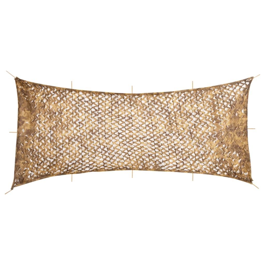 Camouflagenet 844 × 429 cm med opbevaringspose - sandfarvet