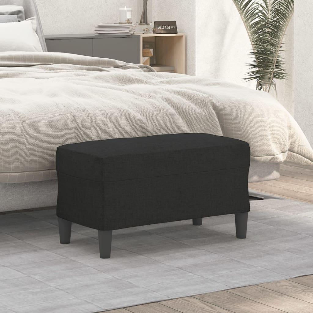 Bænk 70x35x41 Cm Og 100x35x41 Cm Stof - Sort / 70 x 35 x 41 cm