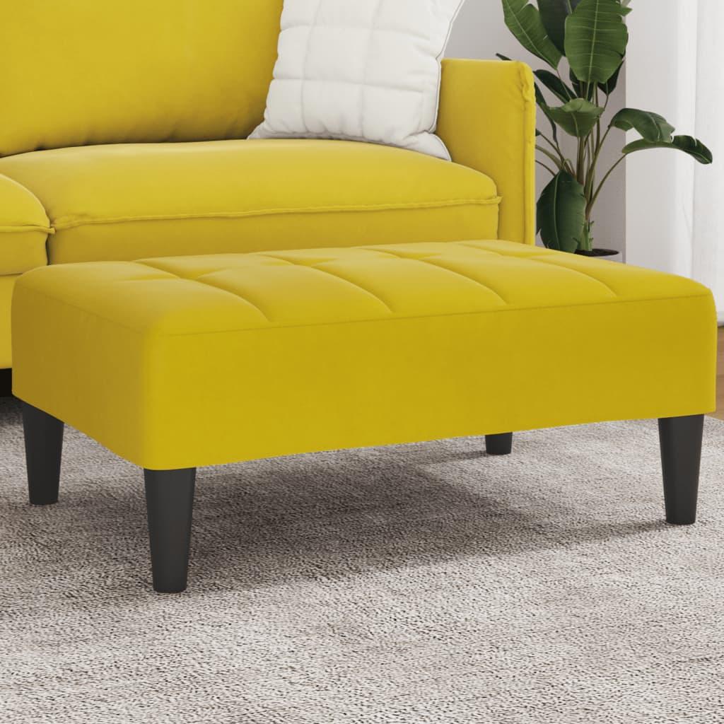 Fodskammel 77x55x31 Cm Velour - Gul