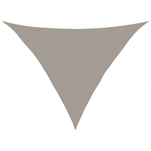 Solsejl 3,5 × 3,5 × 4,9 m - trekantet HDPE, lysegrå (160 g/m²)