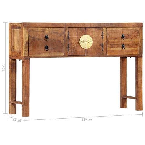 Konsolbord 120x30x80 cm massivt akacietræ
