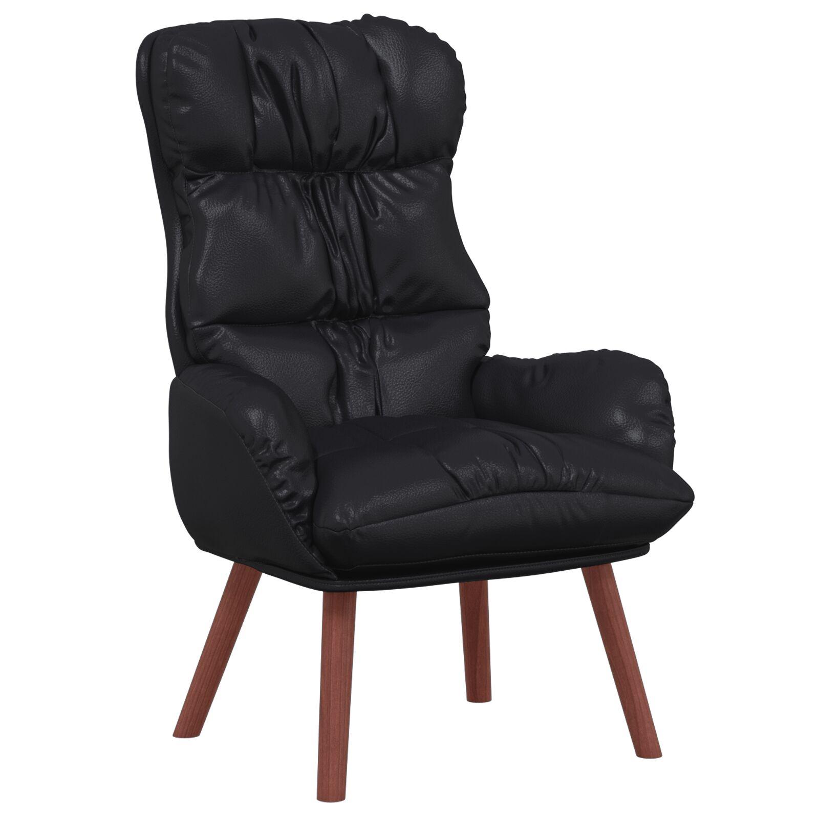 Afslappende stol Sort 69 x 74 x 93 cm Kunstlæder