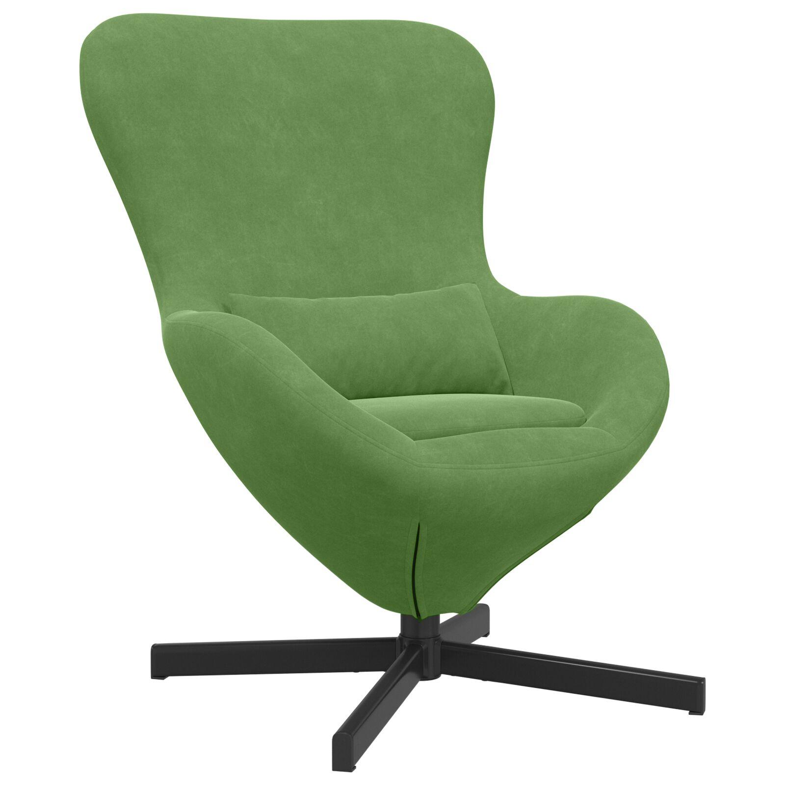 Æggestol Lys Grøn Velour
