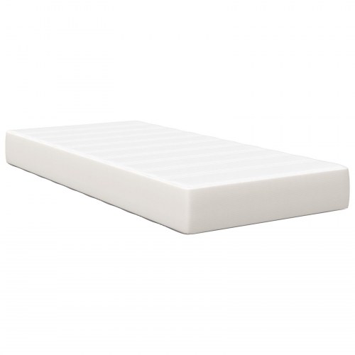 Pocket Spring Madras Creme Medium 90x200x20 cm Stof
