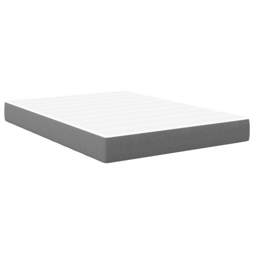 Pocket Spring Sengemadras Lysegrå Medium 140x190x20 cm Stof