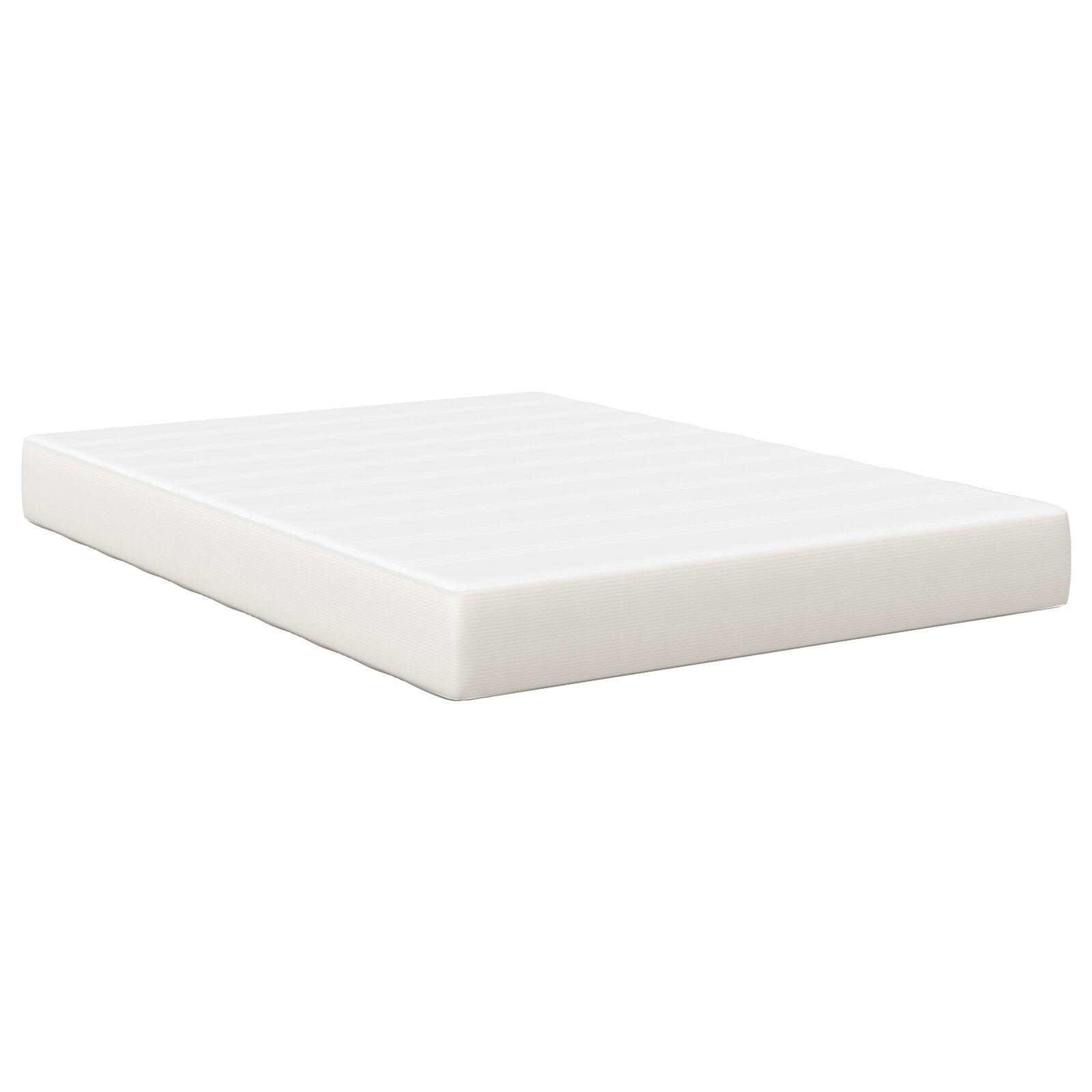Sengemadras med madras Creme 160 x 200 cm Stof