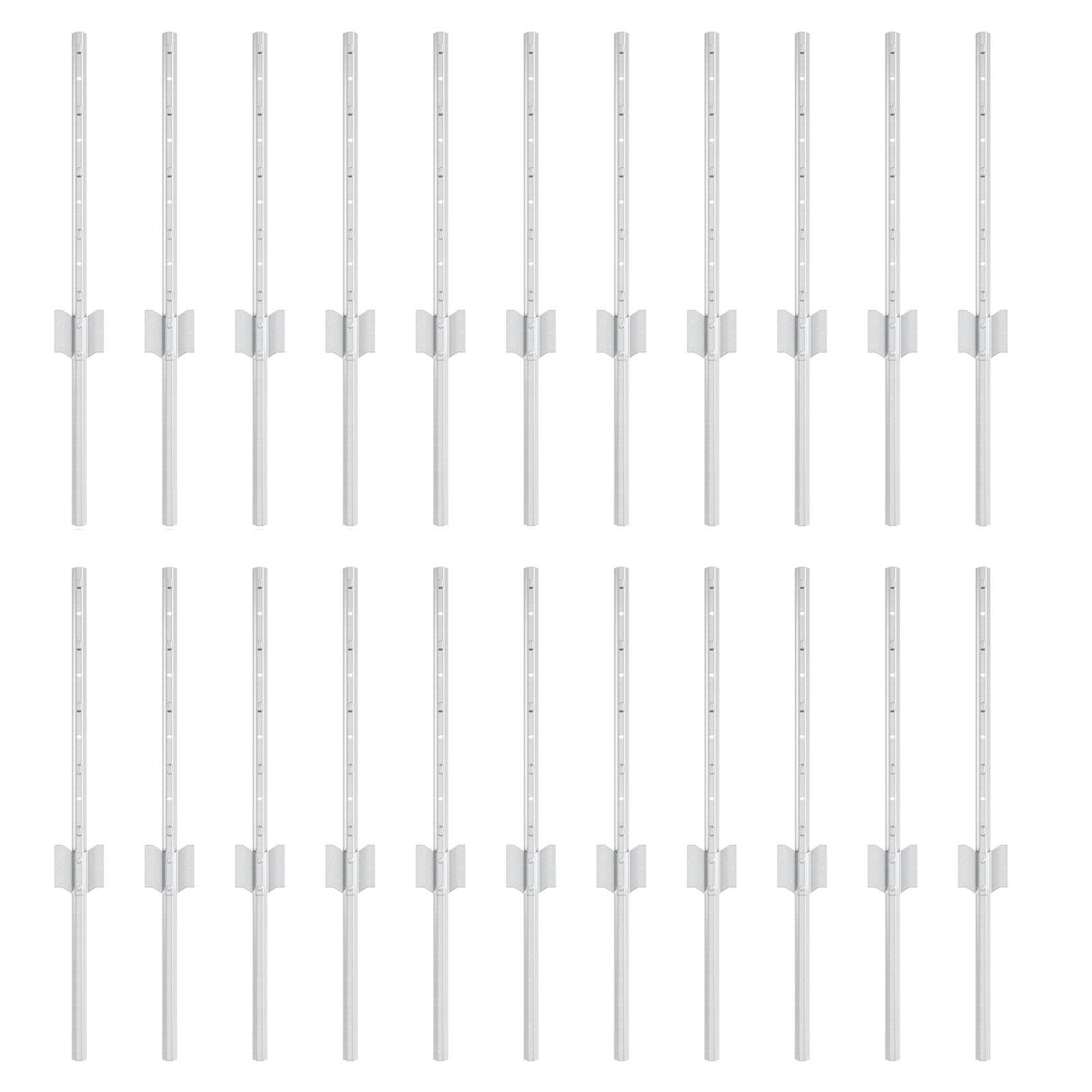 Hegnssøjler 22 stk Sølv 80 cm Stål