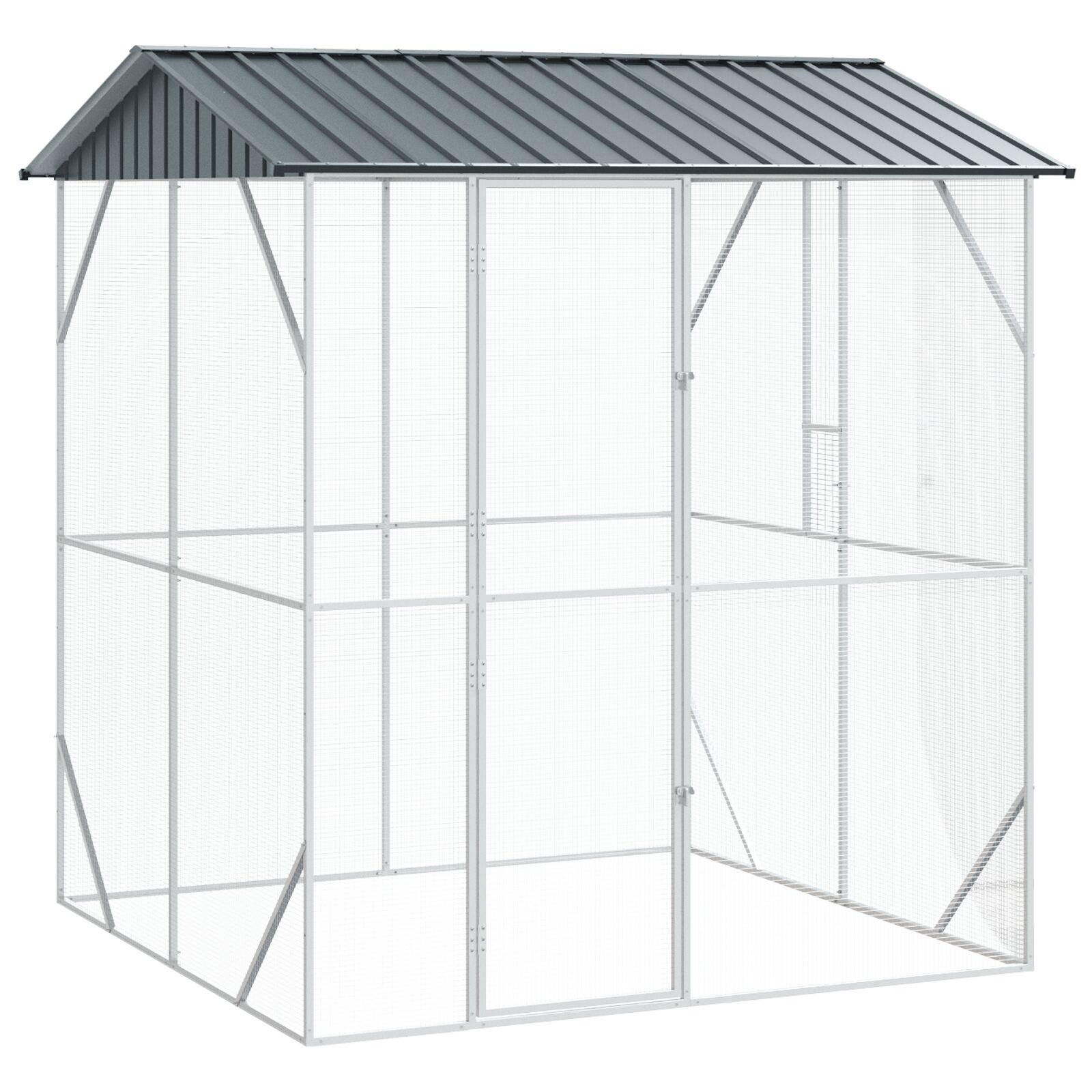 Fugle Voliere Anthracite 210x227x247 cm Stål