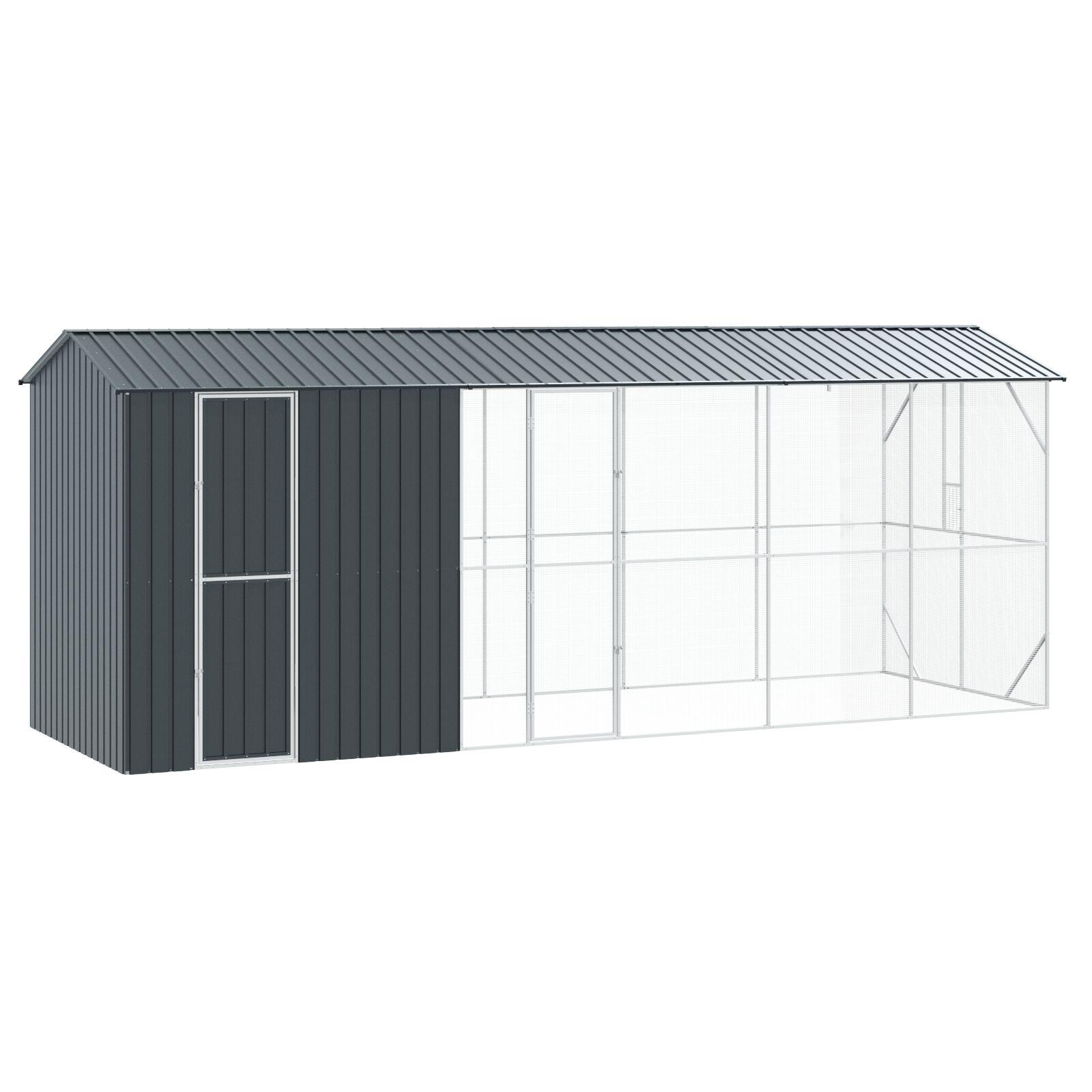 Fuglebur Antracit 645 x 208 x 247 cm Galvaniseret stål