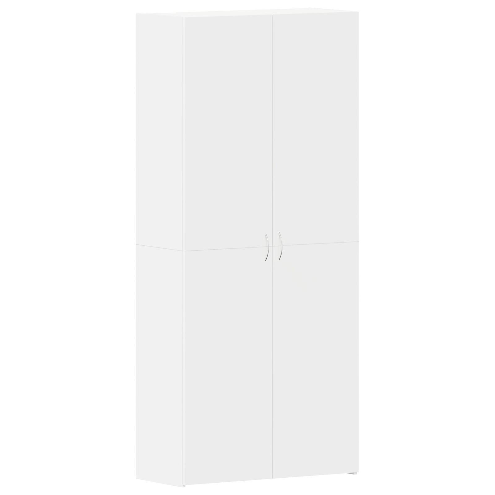 Sko skab med hylde Hvid 80 x 35.5 x 180 cm Konstrueret træ