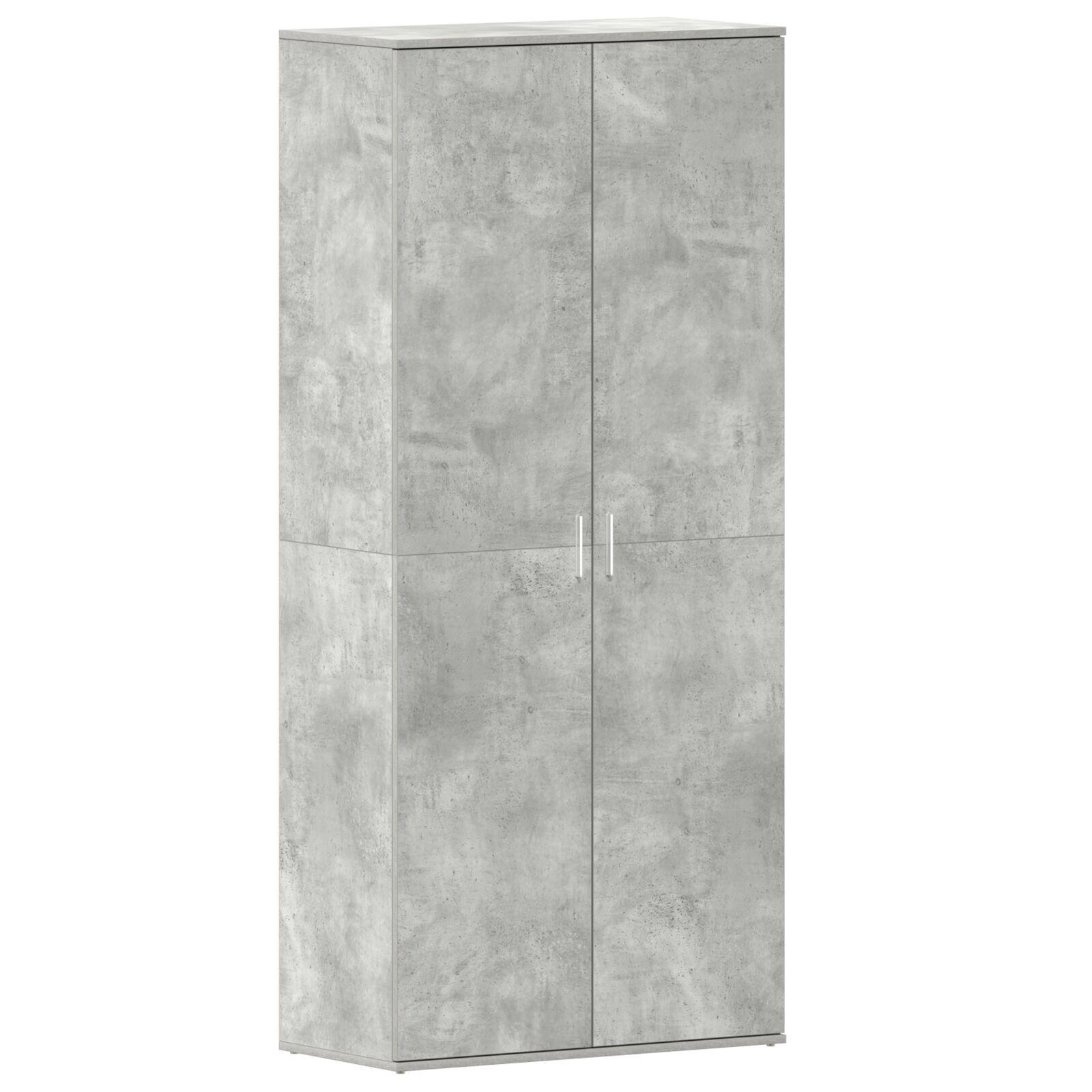 Sko skab med dør Grå 80 x 39 x 180 cm Konstrueret træ