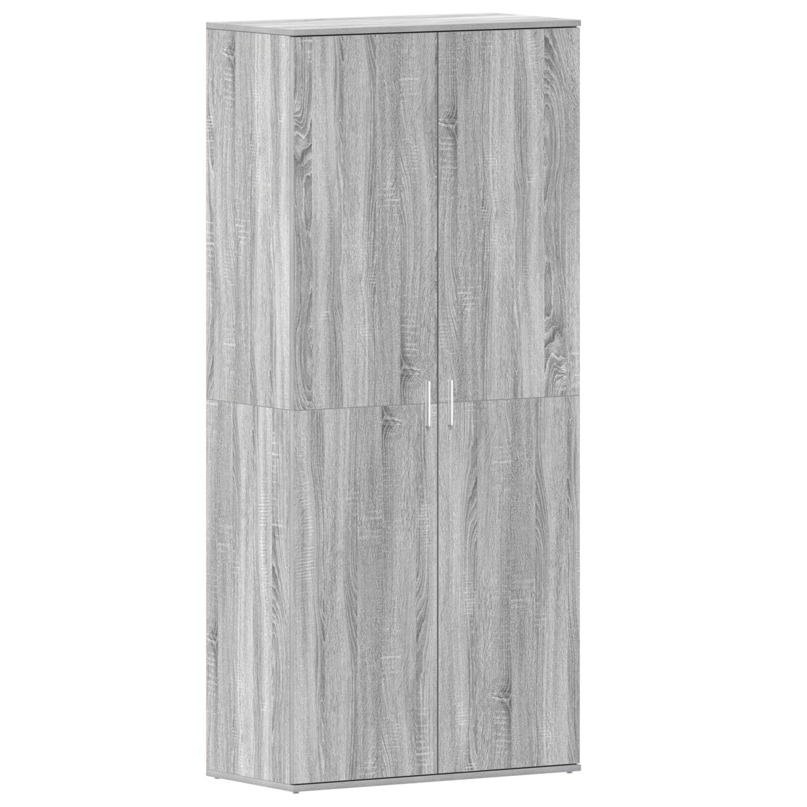 Sko skab med dør Grå 80 x 39 x 180 cm Konstrueret træ