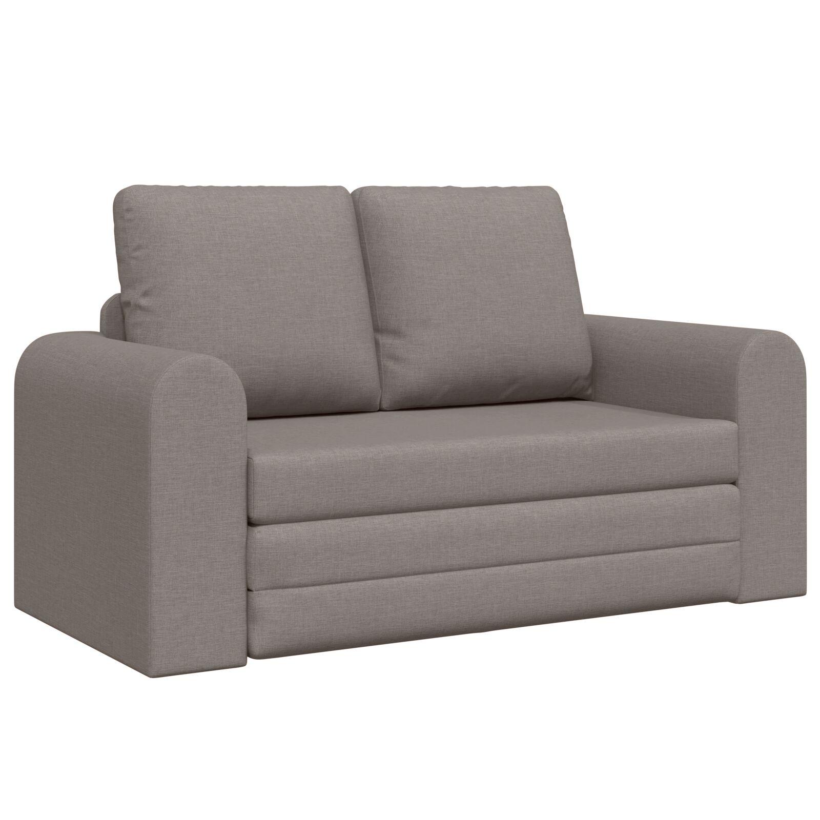 Sovesofa 60 cm - gråbrun stof, pladsbesparende 2-i-1