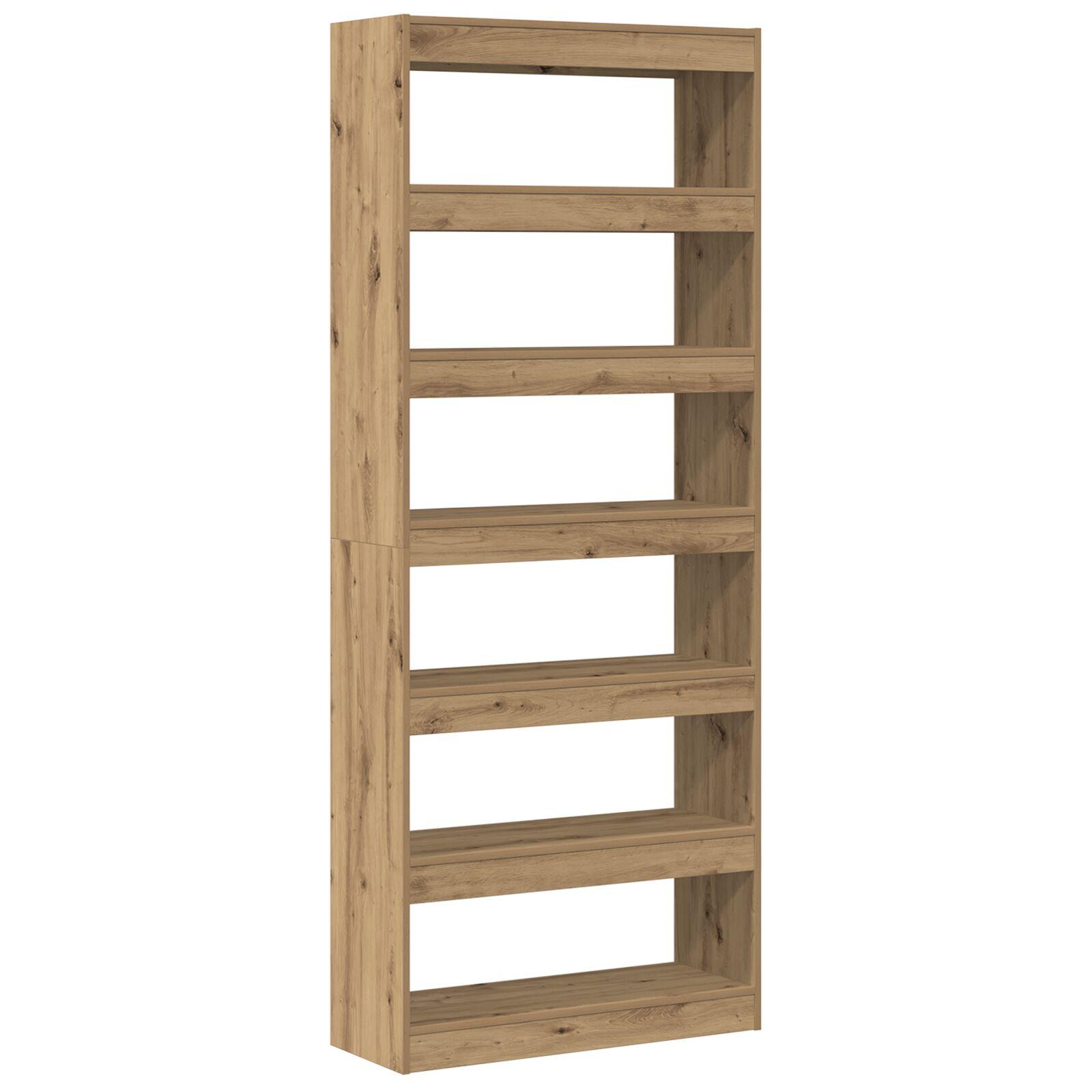 Bogreol med hylde artisan eg 80 x 30 x 198 cm Konstrueret træ