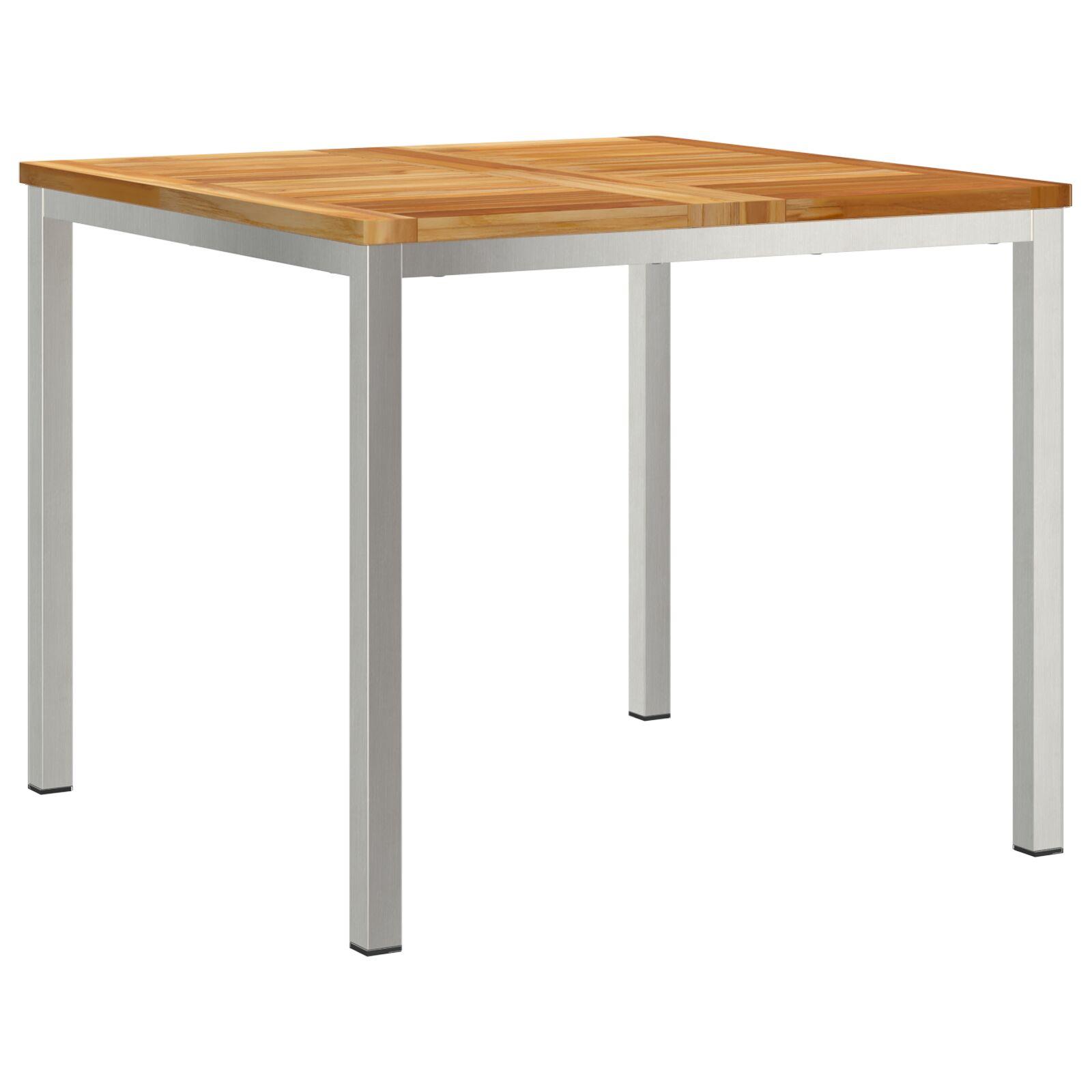 Udendørs Spisebord 90x90x74.5 Cm Solidt Teaktræ