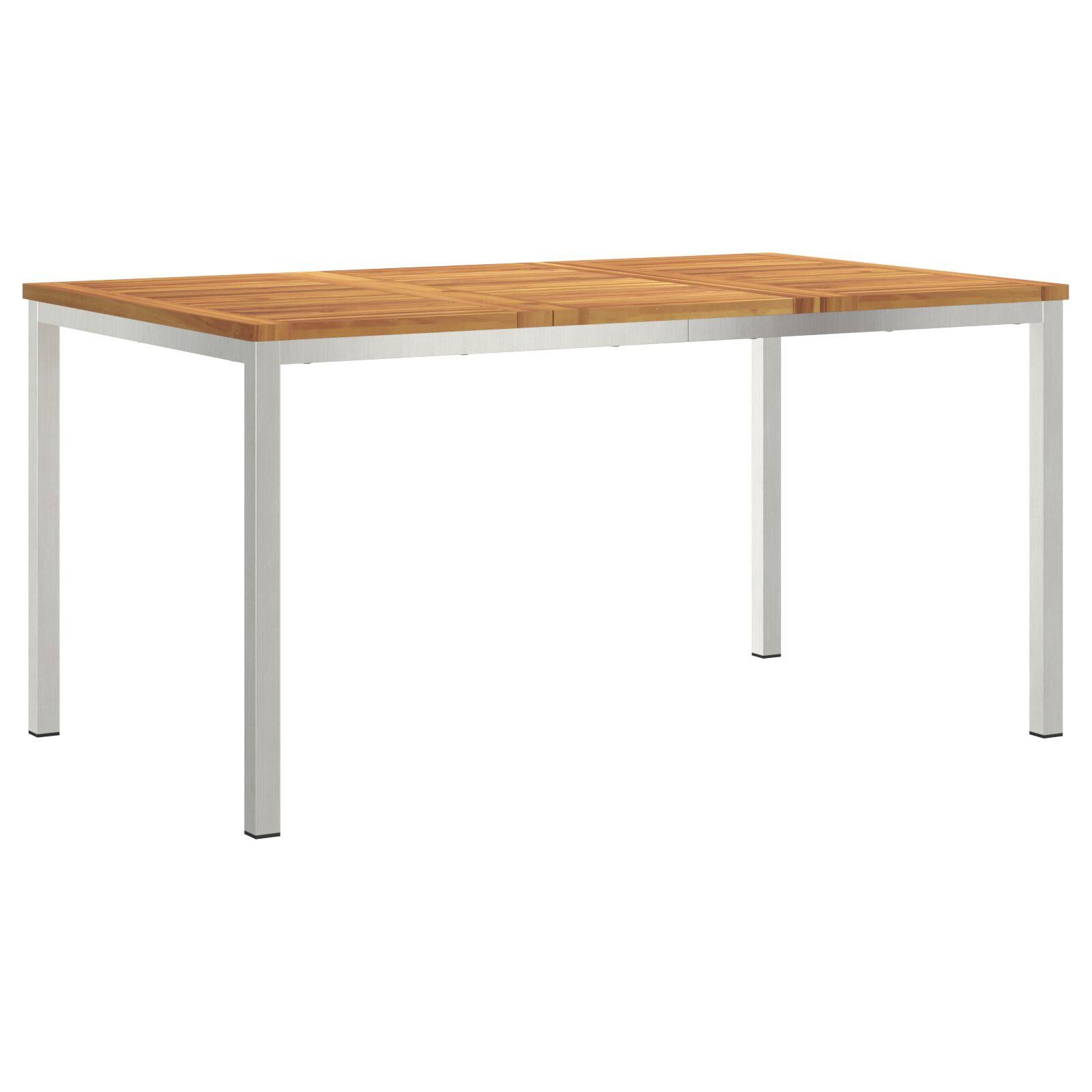 Udendørs spisebord 150x90x75 cm Massivt akacietræ