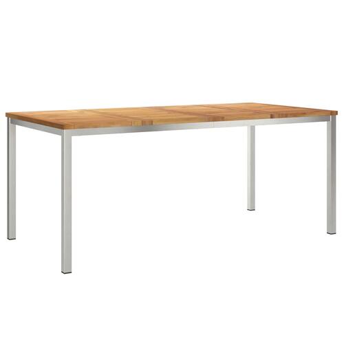 Udendørs Spisebord 180x90x75 cm Massivt Teaktræ