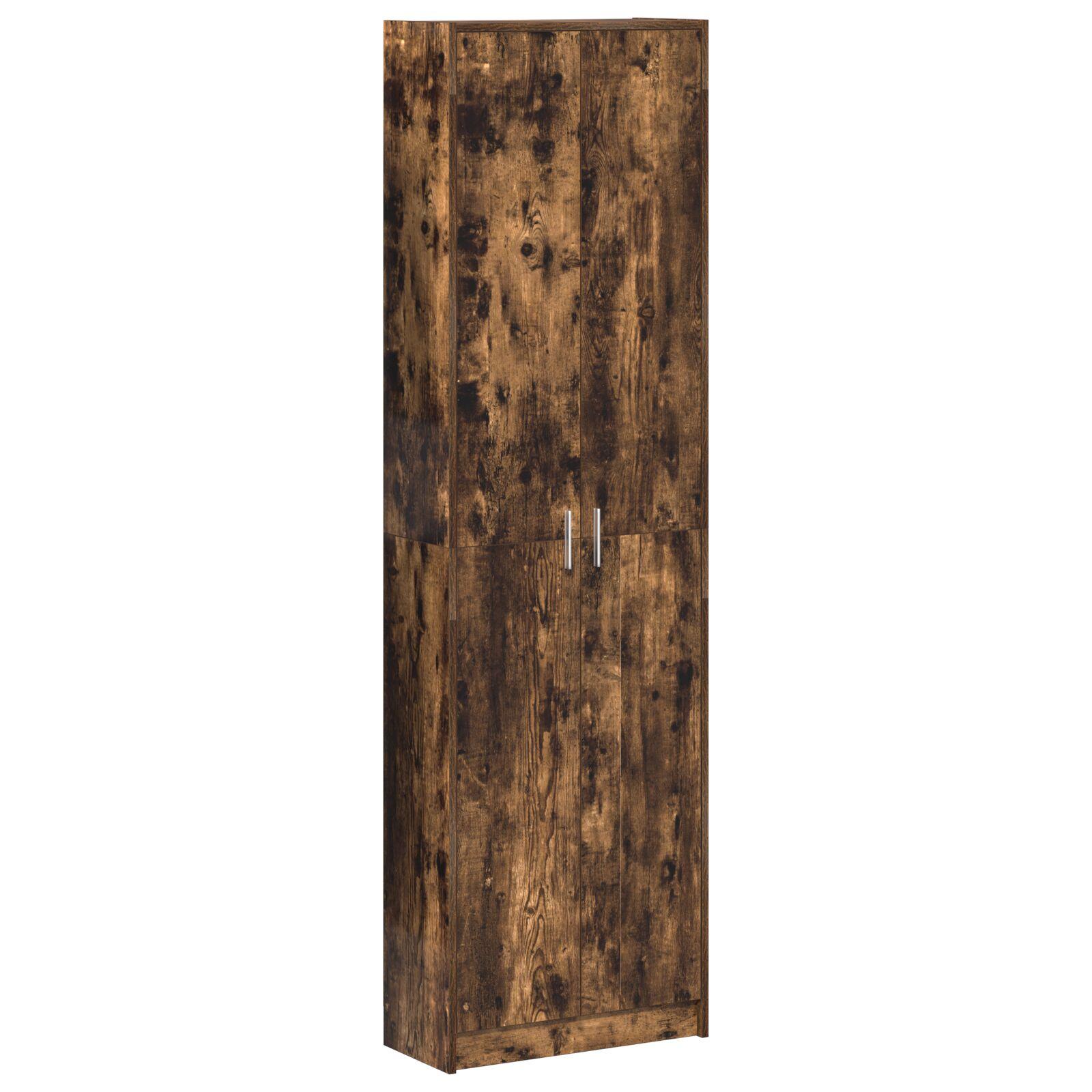 Garderobeskab med dør Røget eg 55 x 25 x 189 cm Konstrueret træ