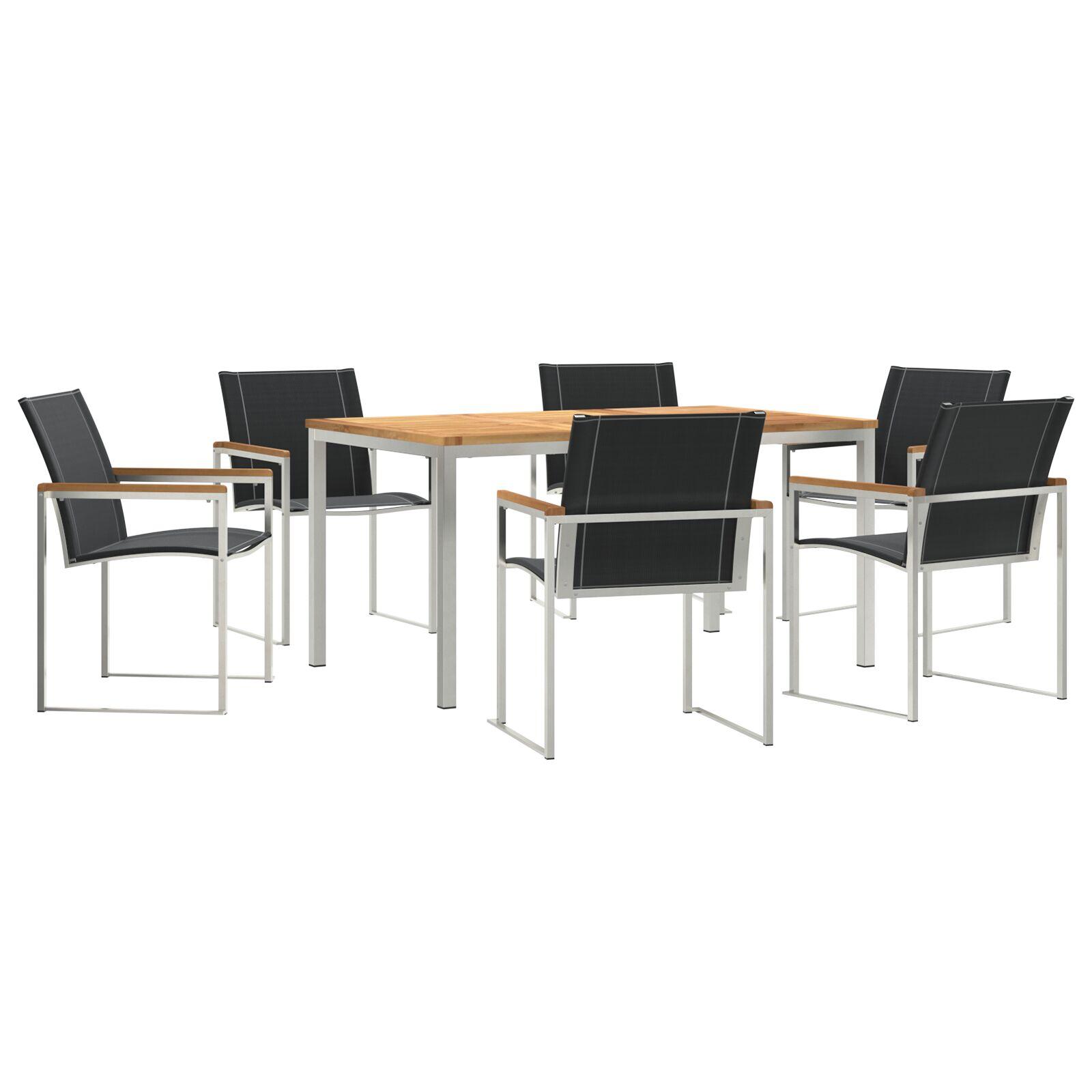 HaveSpisesæt 7 stk Solid teaktræ