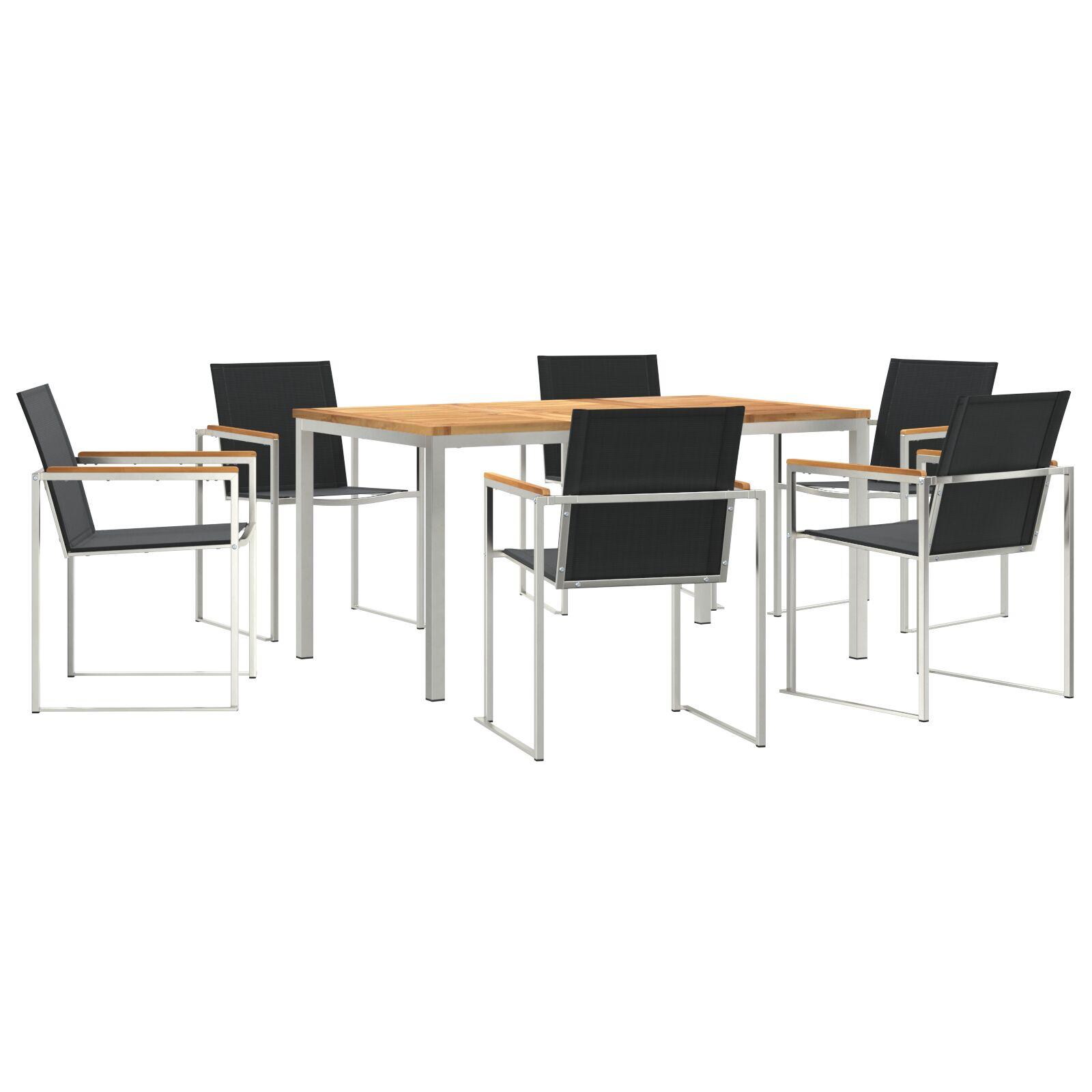 HaveSpisesæt 7 stk Solid teaktræ