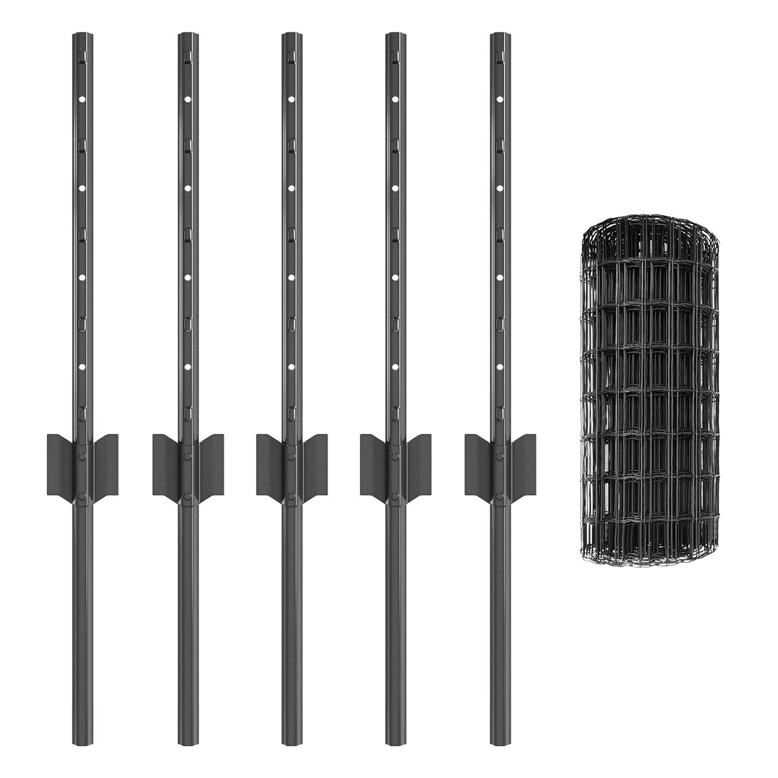 Svejset trådhegn 10 × 0,4 m - PVC-belagt stål, grå mesh