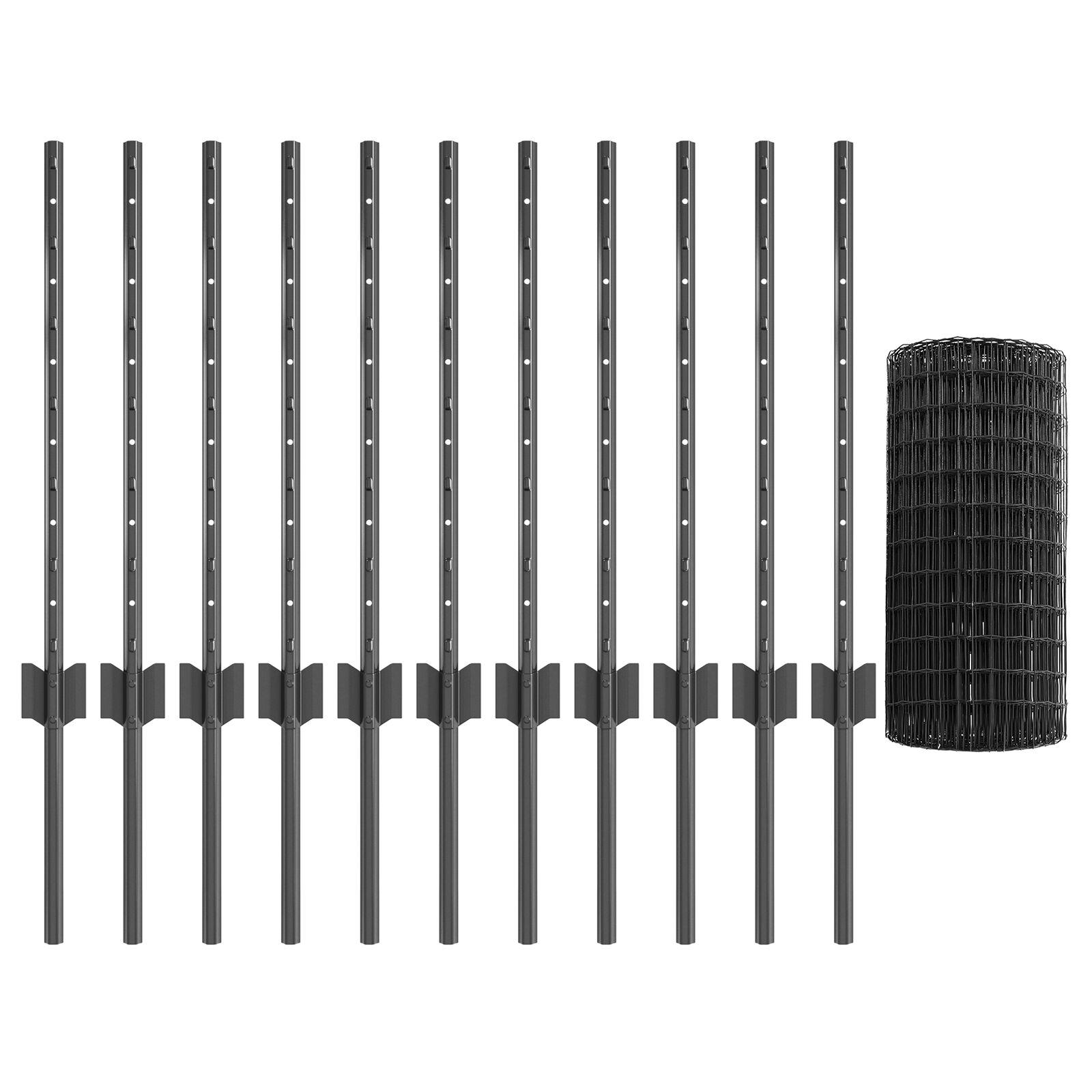 vidaXL Eurohegn med stolpe 25 x 0,6 m PVC-belagt stål Grå Mesh