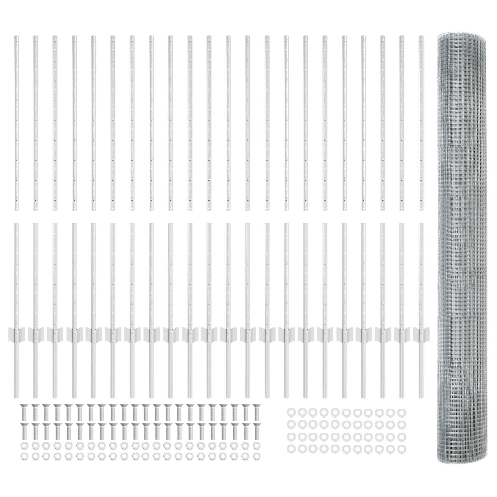 Svejsestålhegn med stolper 50 × 1,2 m - varmgalvaniseret stål, sølv