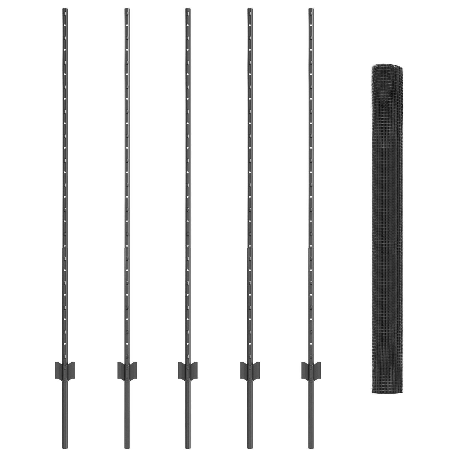 Svejset stålhegn med stolper 10 × 1,4 m - grå, PVC-belagt mesh