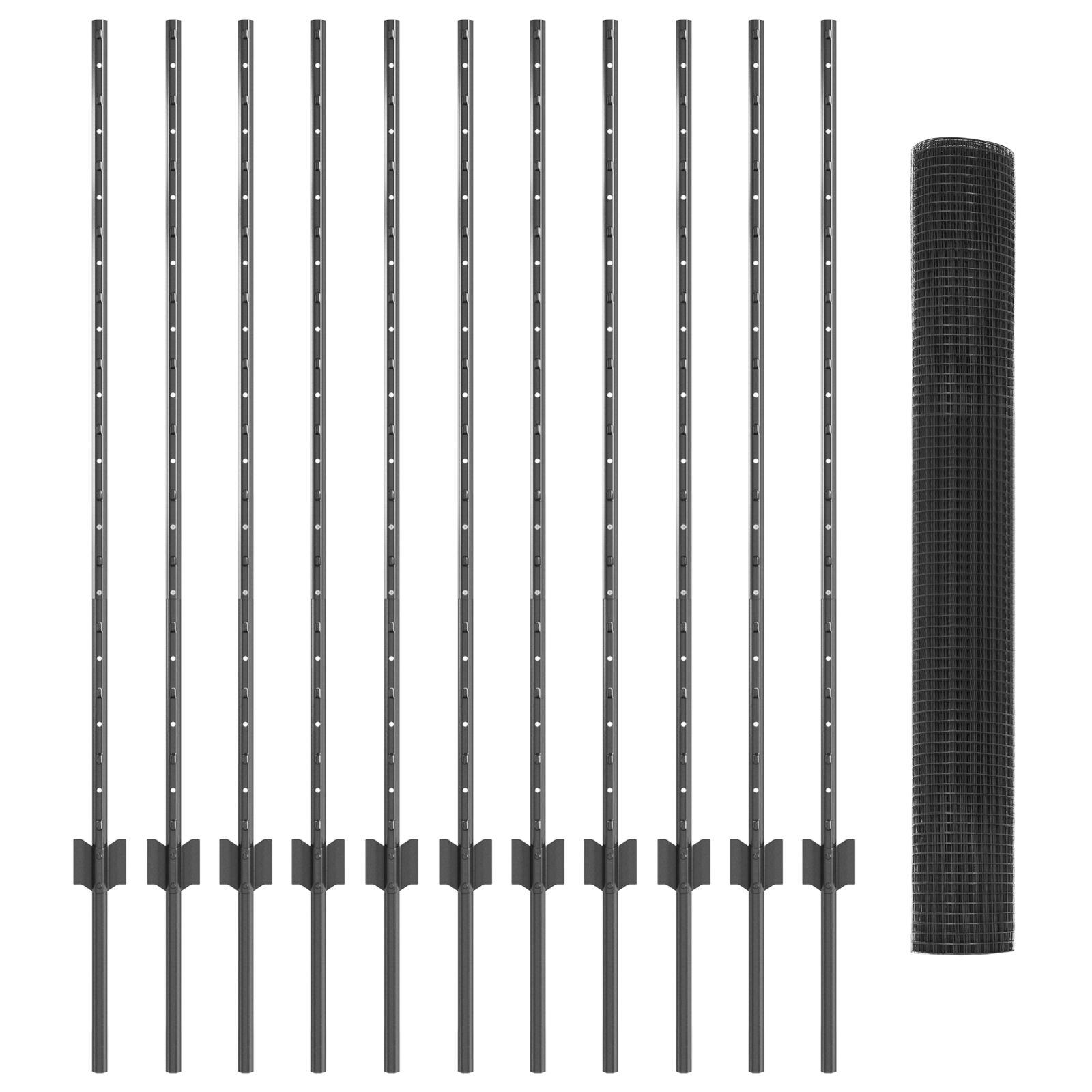 Svejsestålhegn med stolper 25 × 1,2 m - PVC-belagt stål, grå mesh