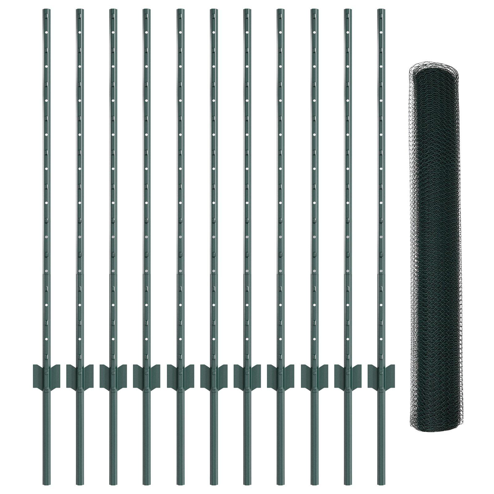 Svejset trådhegn 25 × 1 m - PVC-belagt stål, grøn mesh