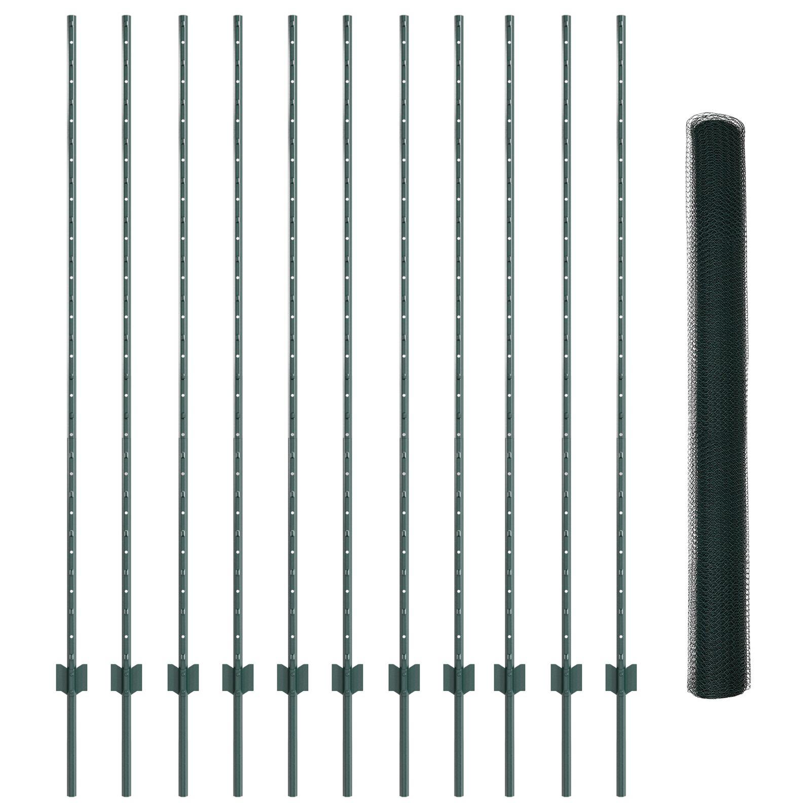 Svejset trådhegn 25 x 1,5 m - PVC-belagt stål, grøn mesh