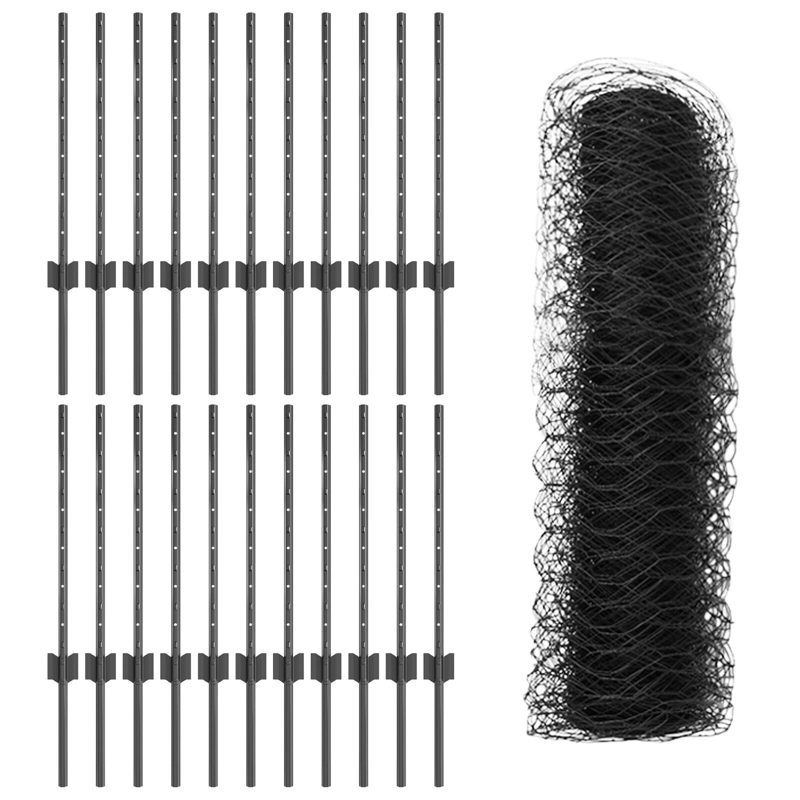 Svejset trådhegn 50 × 0,6 m - PVC-belagt stål, grå mesh