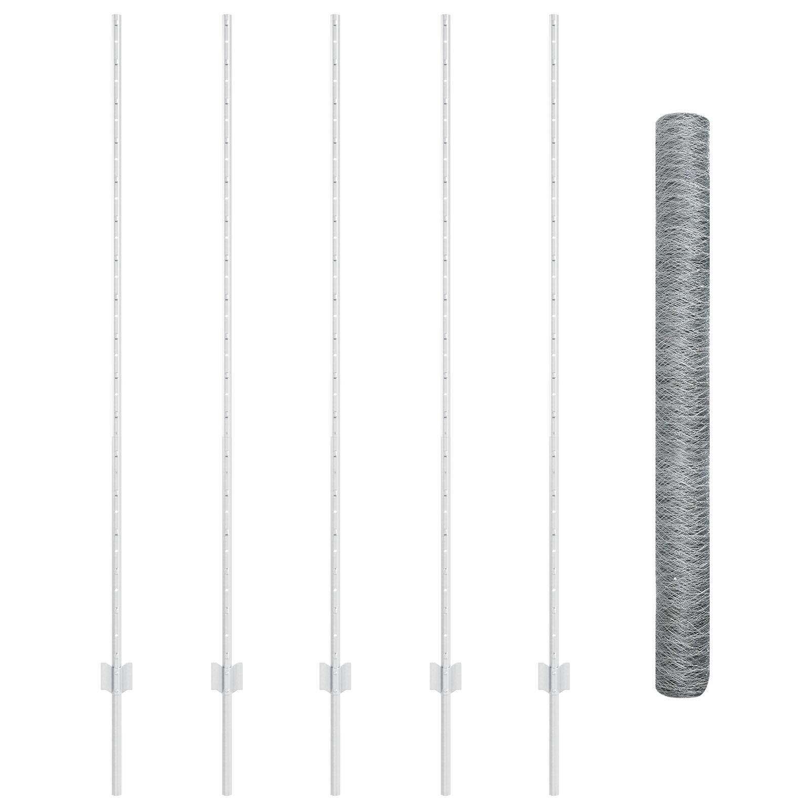 Svejset trådhegn 10 x 1,6 m - hot-dip galvaniseret stål, sølv
