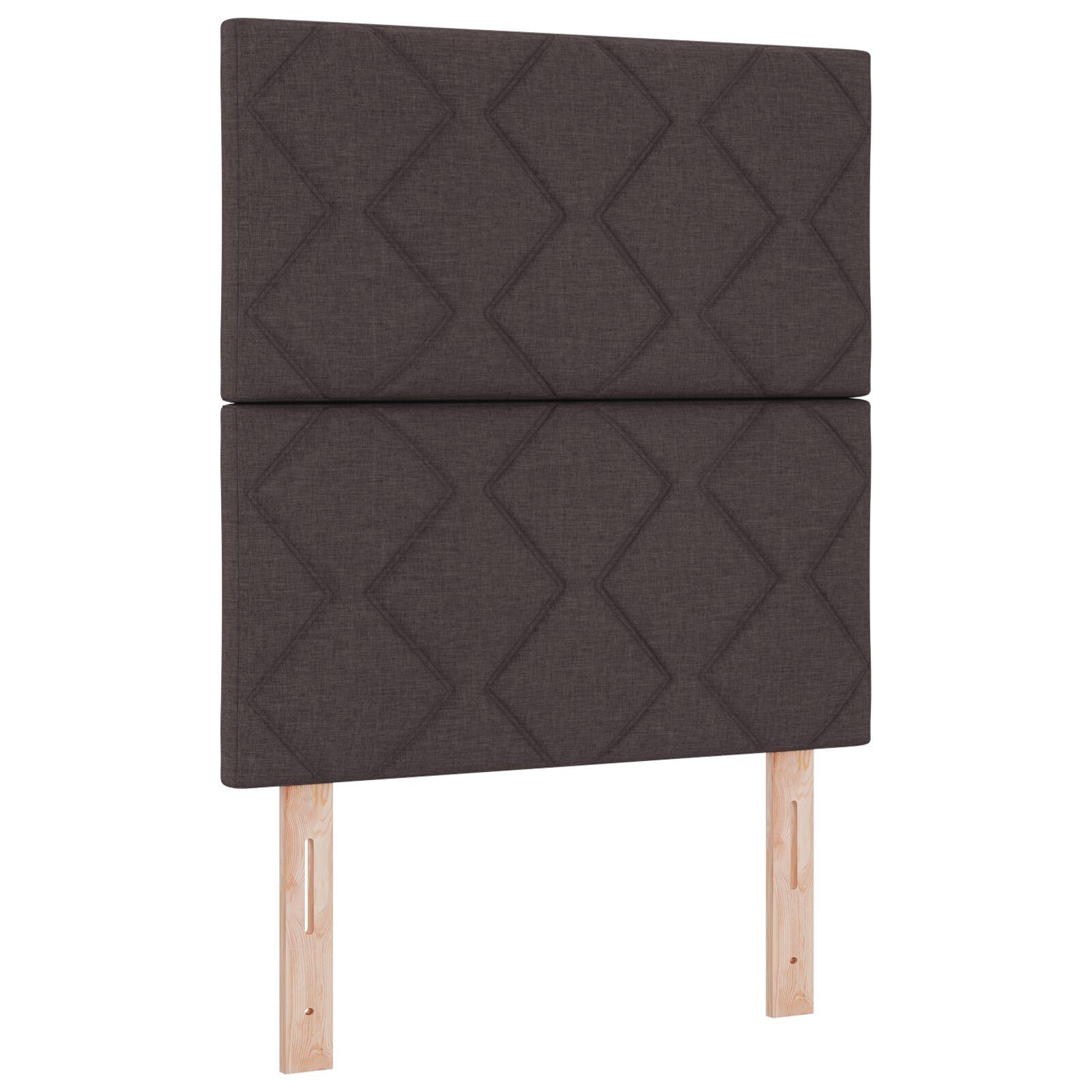 vidaXL Hovedgærde Mørk Brun 80 cm Stof