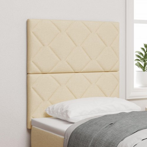 Sengegavel Diamantblokke Design Creme 80 cm Stof, Sengegavel Diamantblokke Design Creme 160 cm Stof