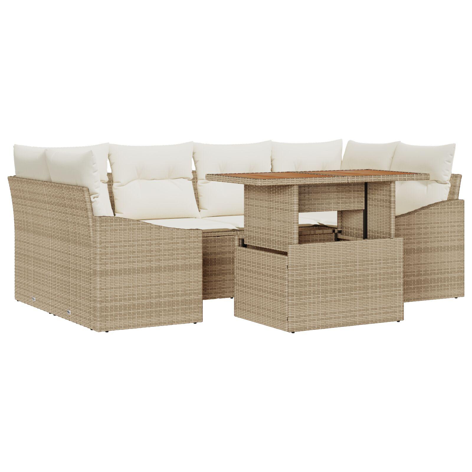 Have Spisebordssæt med pude Beige og creme 100 x 55 x 73 cm