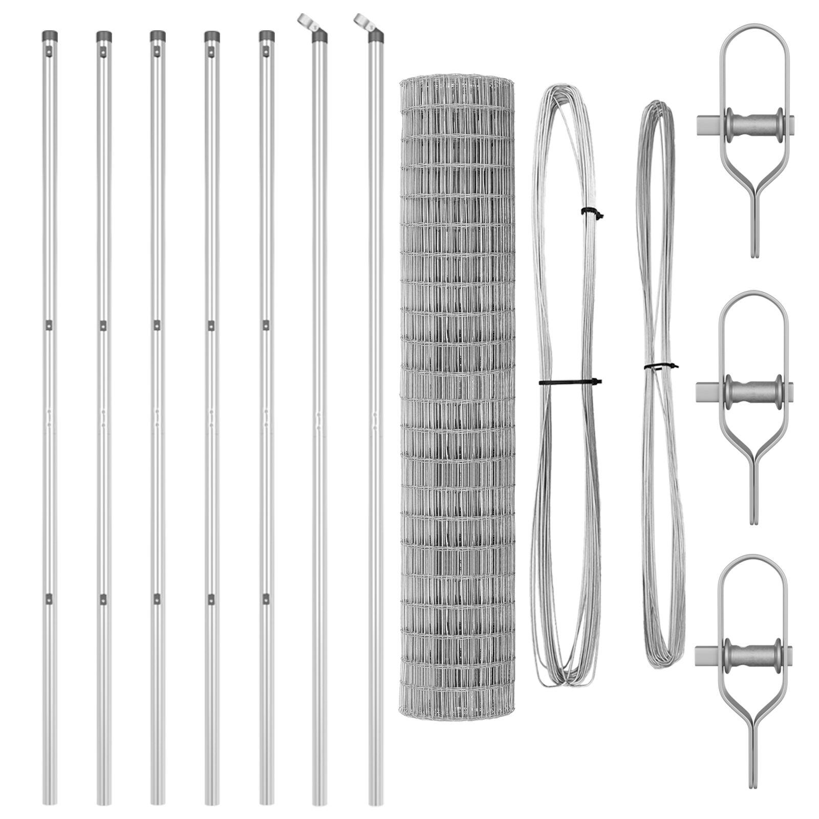 Grundfikseret svejset trådhegn 10 × 1,6 m - sølv, varmgalvaniseret stål