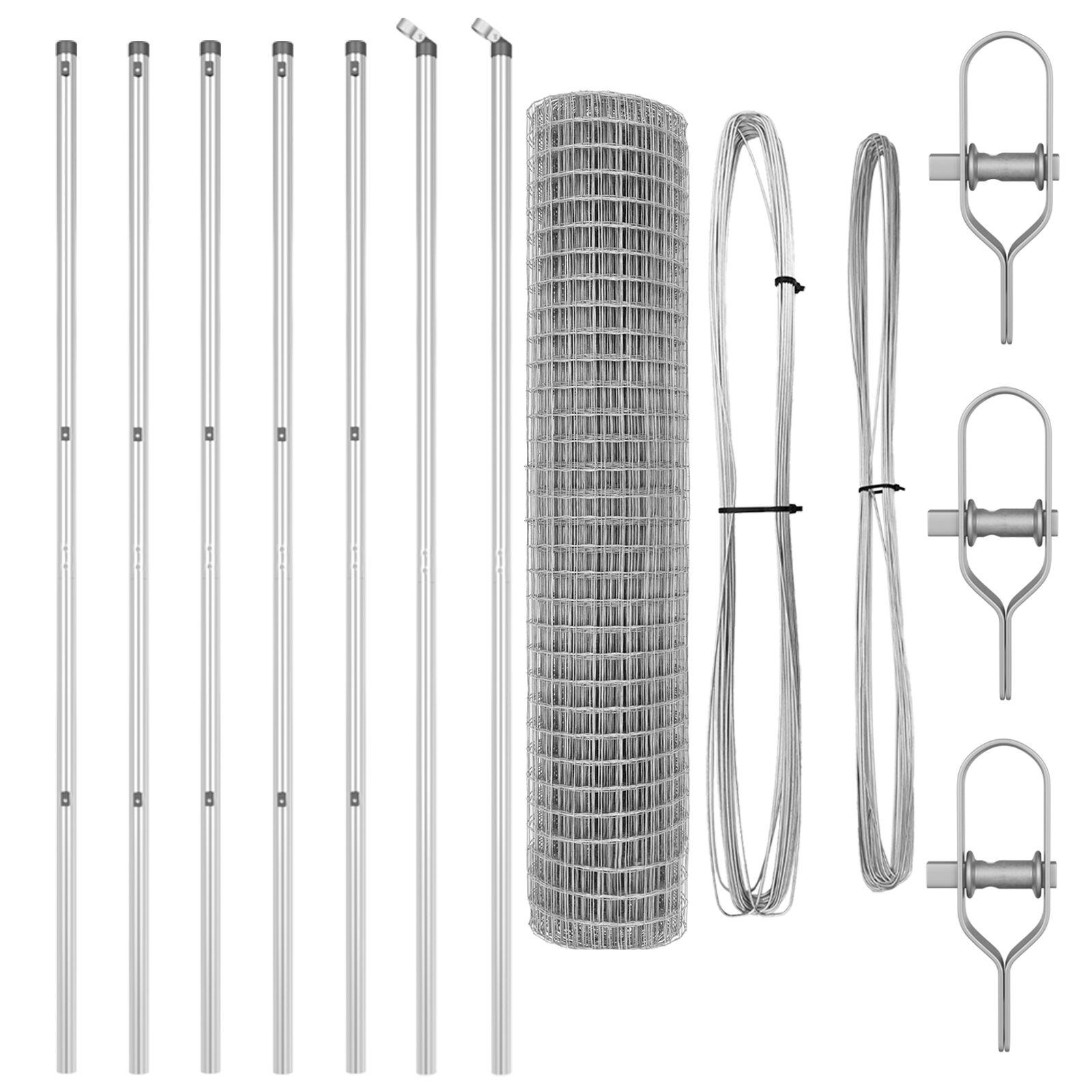 Svejset trådhegn 10 x 1,6 m - galvaniseret udendørs hegnspanel sæt