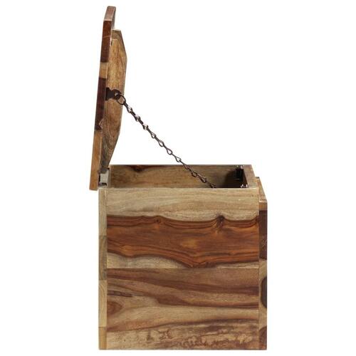 Opbevaringskiste 57 x 30 x 30 cm massivt sheeshamtræ
