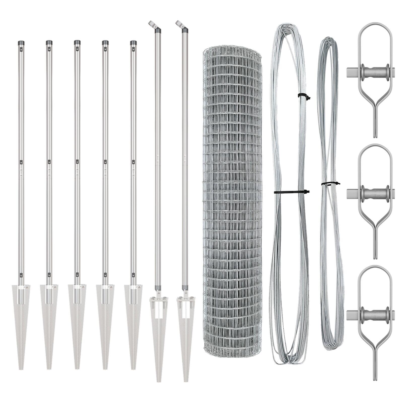 Svejset trÃ¥dhegn med spidser 10 Ã 1,6 m - galvaniseret havehegn