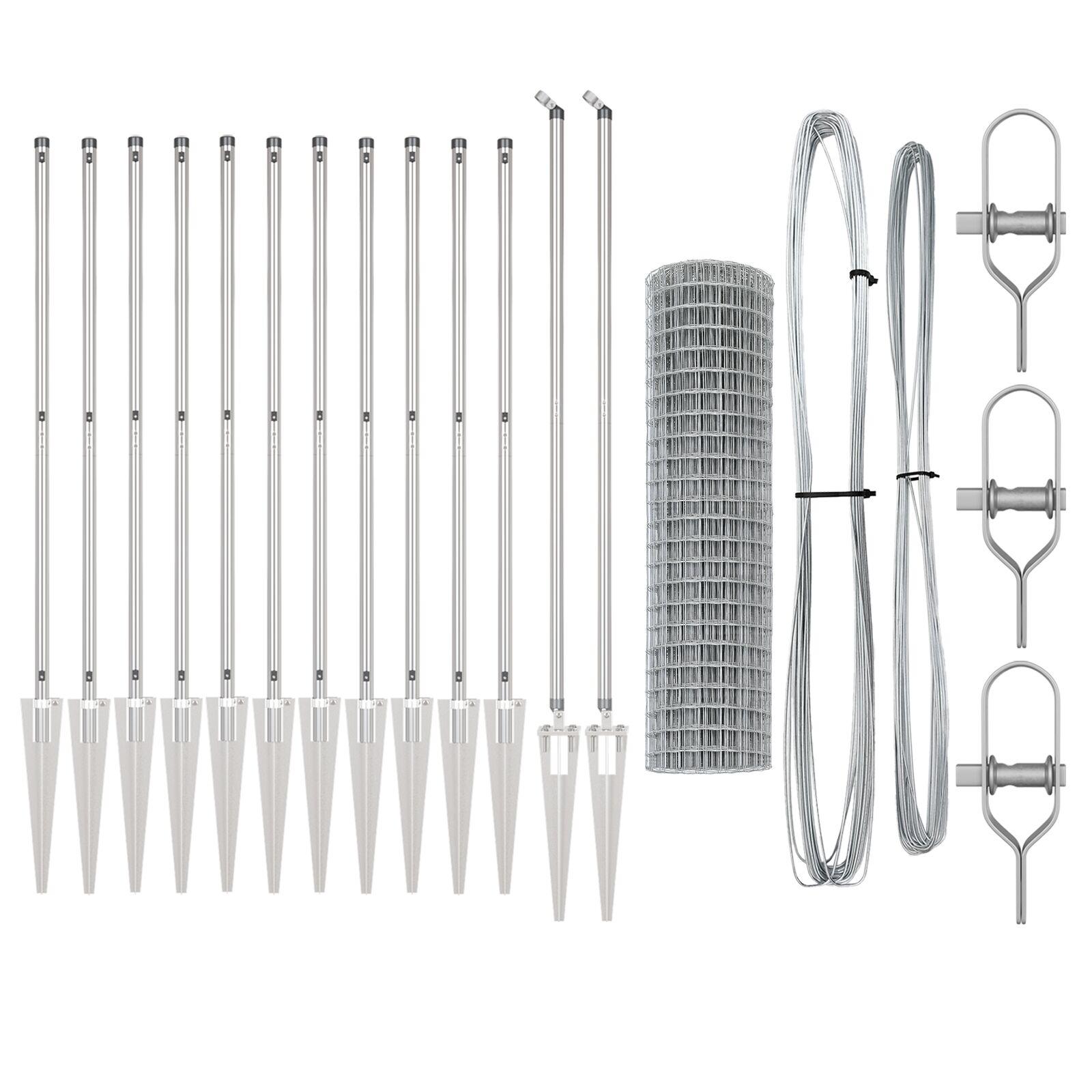 Svejset trådhegn med spidser - 25 × 1,2 m havehegn i galvaniseret stål