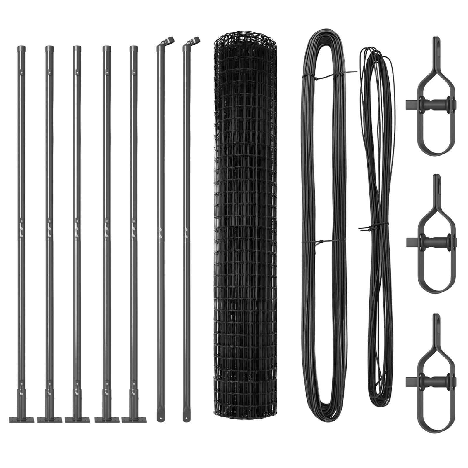 Svejset trÃ¥dhegn med betonsokkel 10 Ã 1,4 m - grÃ¥